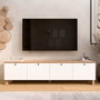 Hanah Home Nord - ND7-SW Soporte para TV Blanco y Roble